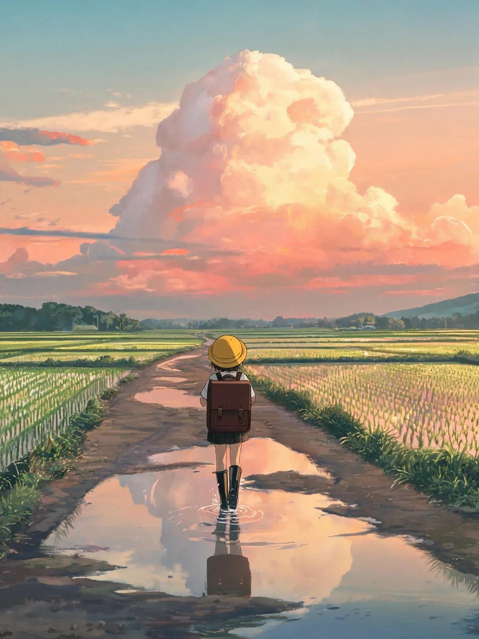夏雲の帰り道