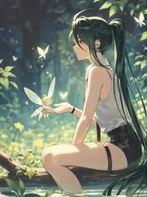 森の精霊と遭遇
