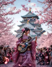 春、桜とお城