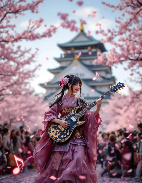 春、桜とお城