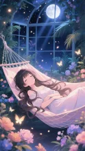 夜の温室で眠る·今宵チャレンジ の投稿作品