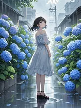 雨の道 — さやかさんのAIイラスト