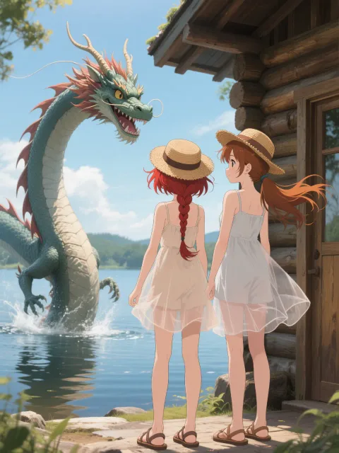 双子と湖の主