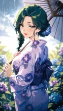紫陽花と和傘·初夏チャレンジ の投稿作品