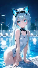 メカ競泳水着娘さん — 水着・ビキニのAIイラスト|SUPPART