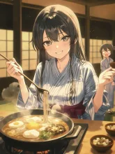 別の鍋の締めはラーメン — ラーメンイラストのAIイラスト|SUPPART