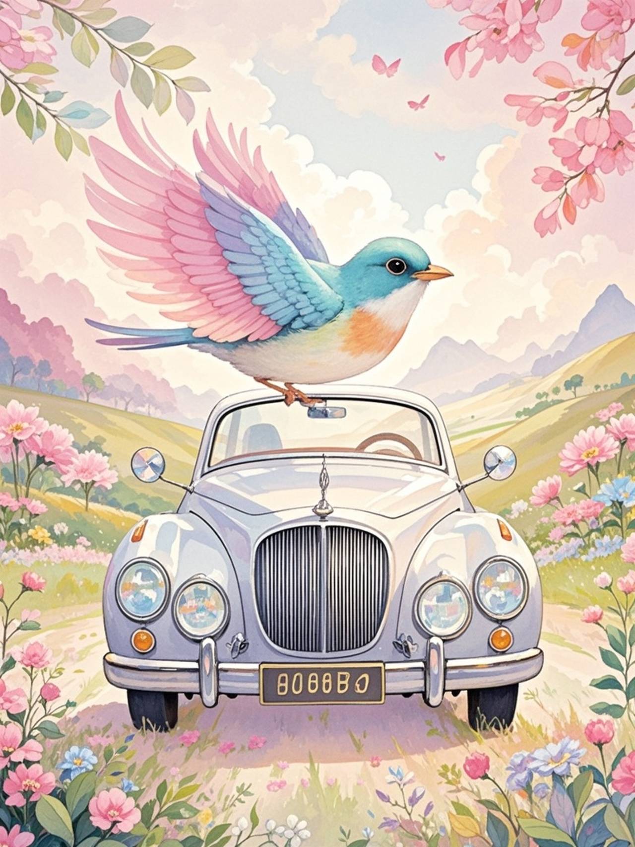 Bird and car — 詩☕さんのAIイラスト