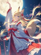 月夜の狐さん — にゃおさんのAIイラスト