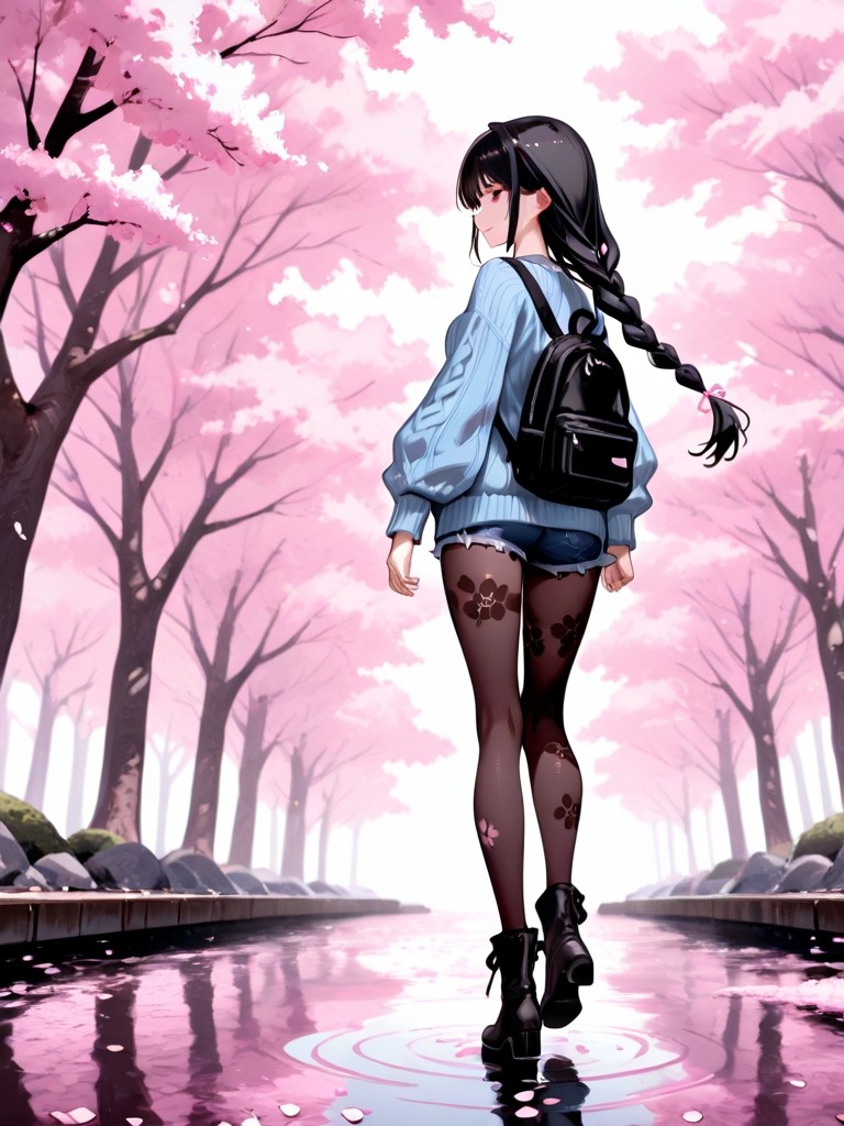 桜のトンネル — ニシナさんのAIイラスト