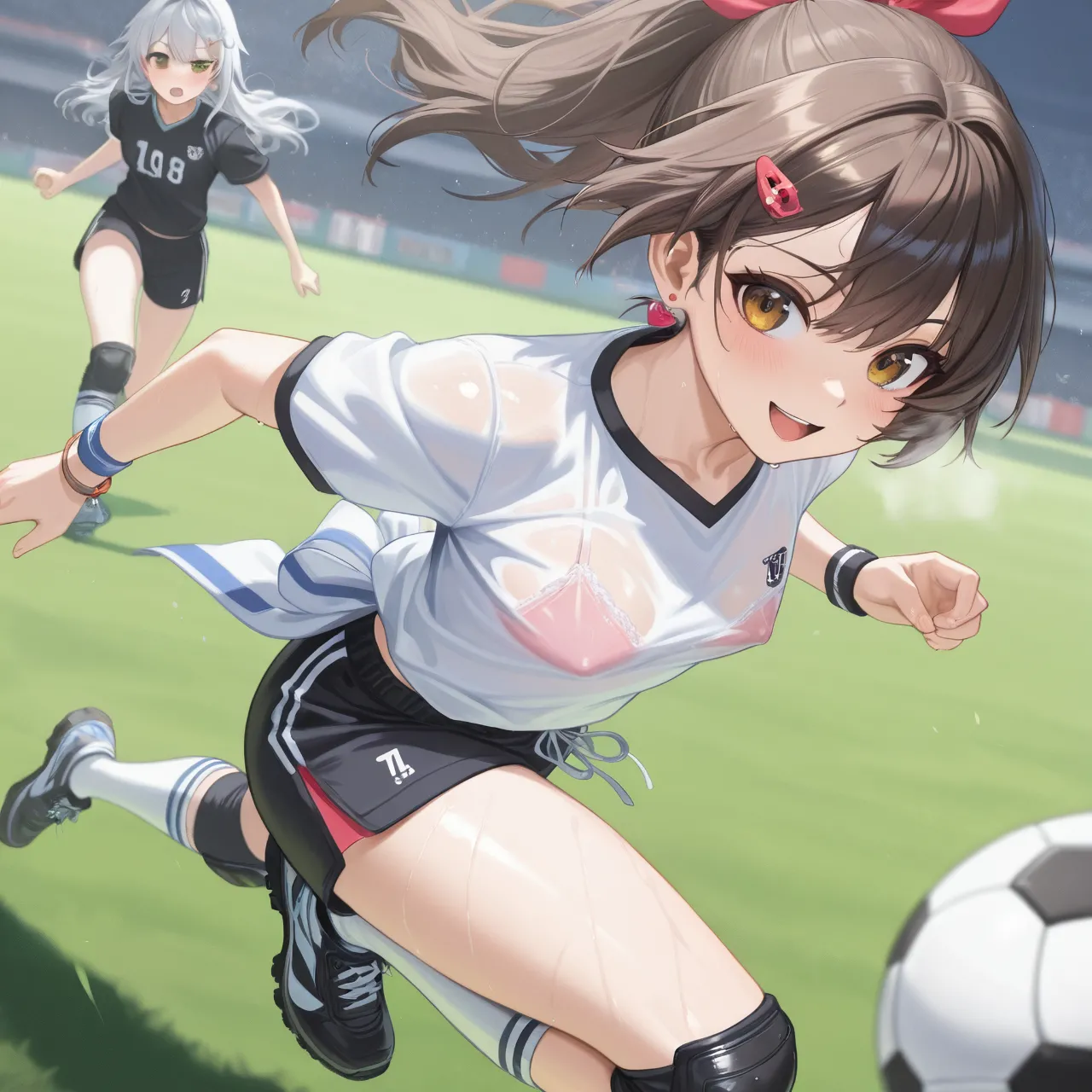 サッカー練習中