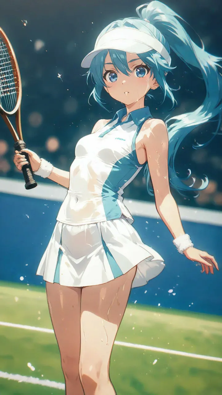 テニスる水色
