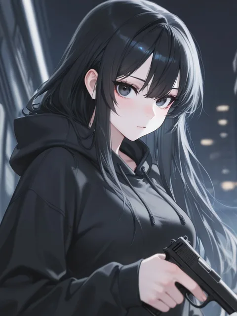 黒髪のストレートロングで、透明感のある白い肌