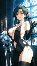 黒色のウェディングドレス