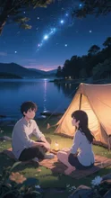 お泊まりキャンプ(超青春) — SUPP-kanMさんのAIイラスト