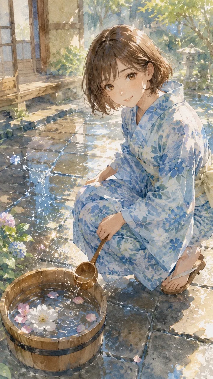 朝のうちに、涼を呼んでおきましょう。