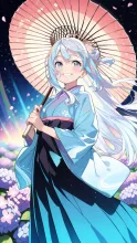 紫陽花と和傘·初夏チャレンジ の投稿作品