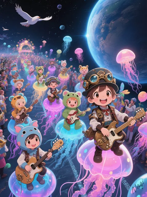 宇宙で仮装パレード!