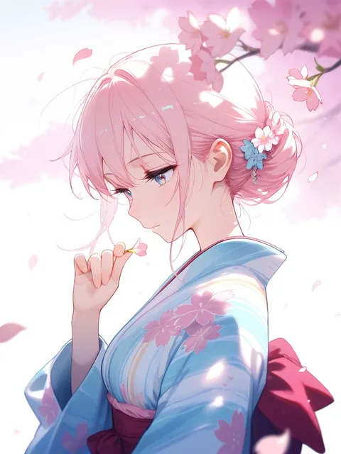 桜日和、花びらと光、柔らかな色彩、優しい雰囲気 - 桜日和🌸