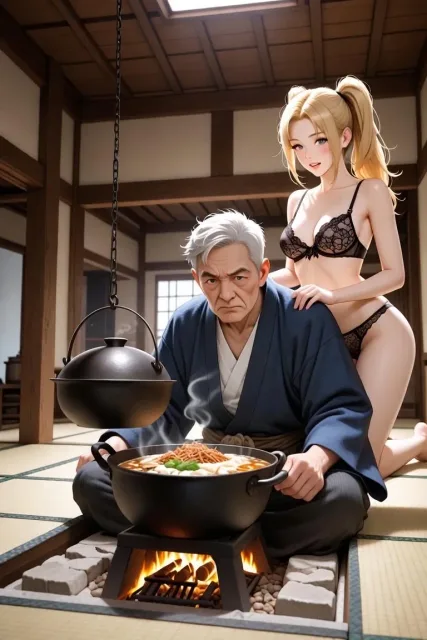 囲炉裏端の翁 - lingerie