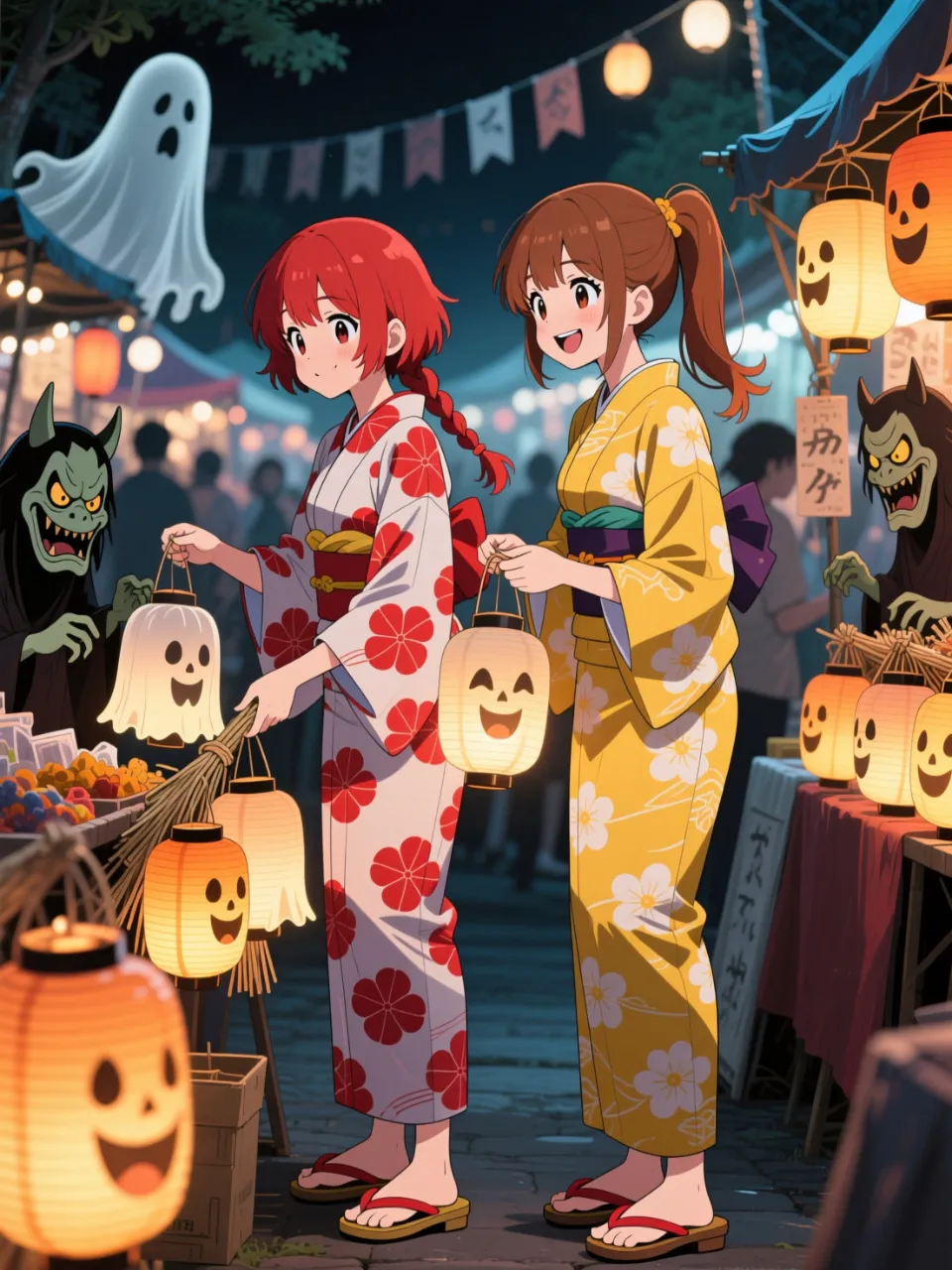 双子と鬼灯市