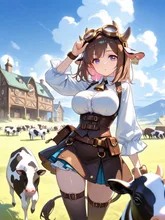 Cow Girl — スチームパンクイラストのAIイラスト|SUPPART