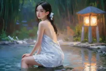 背中…控えめに