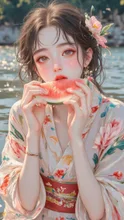 浴衣と河原 — SUPP-kanMさんのAIイラスト
