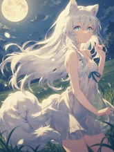 月夜のサモエド