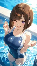 競泳水着美少女♡♡♡♡