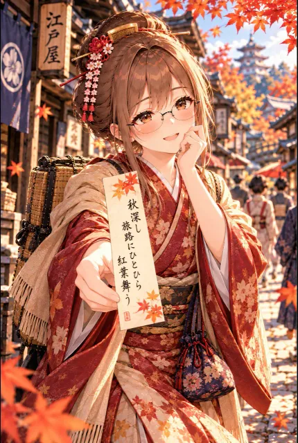 江戸で、俳句を詠んだ菜摘。