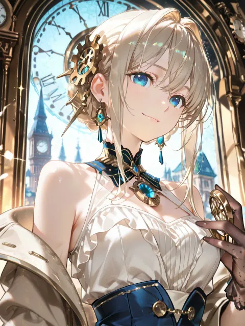 ultra-detailed、high-resolution - 時計塔の時守り