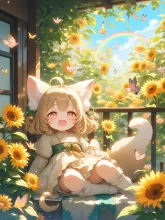 一面のひまわり畑