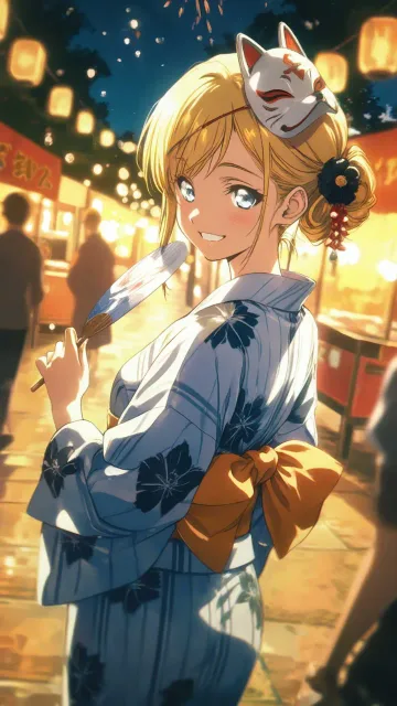 夏の盆踊りの夜