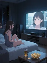 部屋で映画鑑賞🎥