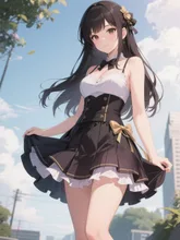 スカート姿の女性