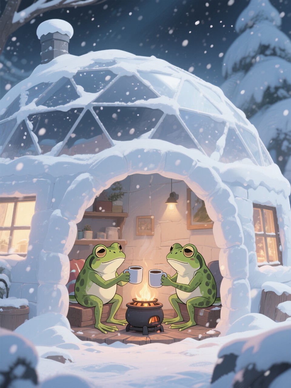 外は寒そうだね❄️ — ４４３さんのAIイラスト