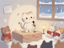 こねこの歌合戦🎶