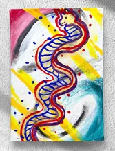 おかえり!宇宙の子供たち アクリル画
