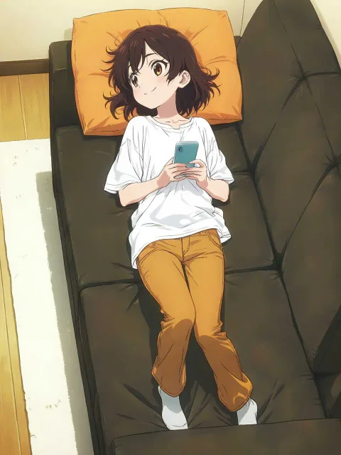 スマホを見る