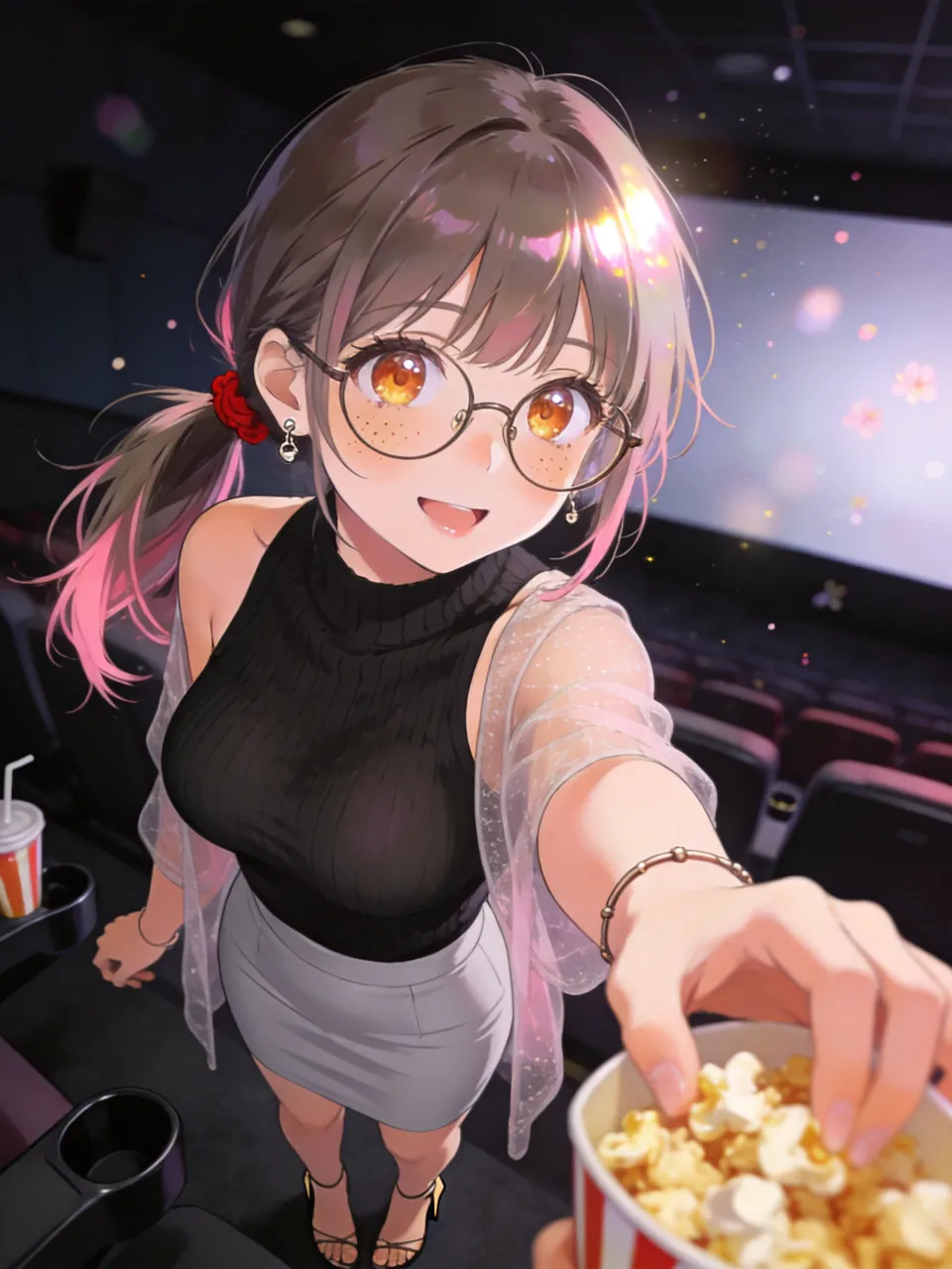 映画館の菜摘。
