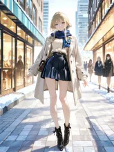 マフラー vs 素首·巻くか、巻かないか の投稿作品