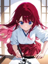 書道ガール·一筆に込める心 の投稿作品