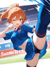サカ女子❣️ 決してキックボクシングでは無い😅