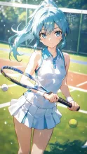 テニスの水色