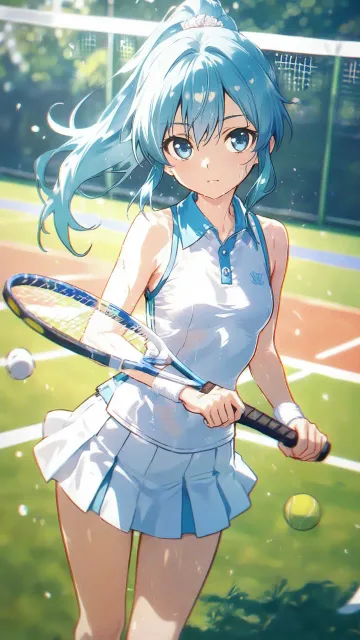 テニスの水色