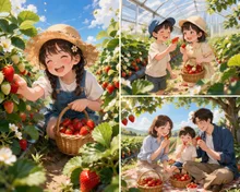 🍓 今すぐ参加しよう｜いちご狩りチャレンジ — SUPPART公式｜LamiさんのAIイラスト
