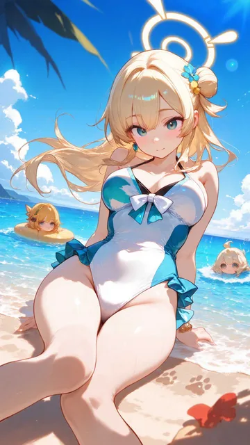 海で遊ぶ女の子