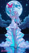 湖に佇む月の女神候補
