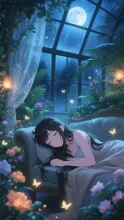 夜の温室で眠る·今宵チャレンジ の投稿作品