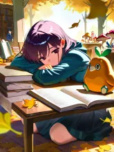 秋の図書室·前かがみの影 の投稿作品